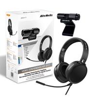 Kit de videoconferência AverMedia BO317 1080p Webcam USB Headset
