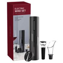 Kit de Vinho Saca Rolhas Elétrico Automático Tampa a Vàcuo Dosador e Cota Lacre - Tokaia