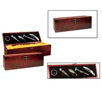 Kit de Vinhos 6 Peças Acessórios Com Estojo Garrafa