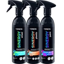 Kit De Vitrificador Spray Vonixx Sinergy Plastic Sinergy Paint Sinergy Wheel Carbosiloxy