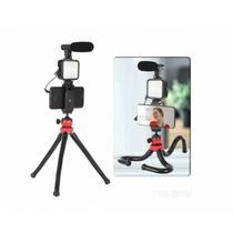 Kit de vlog de vídeo Jumpflash KIT-04LM com tripé e microfone