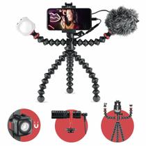 Kit de Vlog Joby GorillaPod Mobile: com Microfone Wavo e Luz Beamo Kit de Vlog Joby GorillaPod Mobile: com Microfone Wavo e Luz Beamo