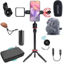 Kit de Vlog Movo iVlog1 para iPhone - Com Microfone, Tripé e Mais