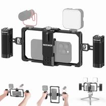 Kit de vlogging do Phone Rig, mais recente, atualizado com estabilizador e microfone