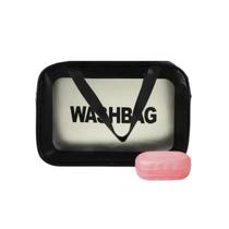 Kit de Washbag Necessaire Grande com Saboneteira para Viagem