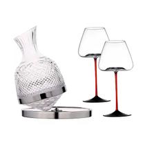 Kit Decanter com Base Inox 1500ml c/2 Taças Vidro 500ml Kit Decanter com Base Inox 1500ml c/2 Taças Vidro 500ml
