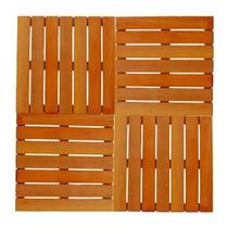 Kit Deck de Madeira 50x50cm com 12 Placas Modulares Madersilva