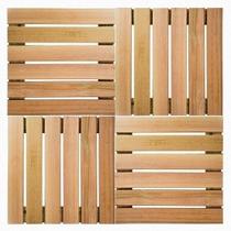 Kit Deck em Placa de Madeira Modular 30x30cm com 20 Placas Madersilva