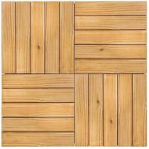 Kit Deck em Placa de Madeira Modular 50cmx50cm com 12 Placas Madersilva Kit Deck em Placa de Madeira Modular 50cmx50cm com 12 Placas Madersilva