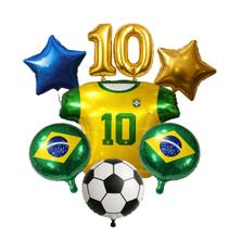 Kit Decoração 7 Balões Copa do Mundo Brasil Futebol Número:KIT 10