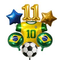 Kit Decoração 7 Balões Copa do Mundo Brasil Futebol Número:KIT 11
