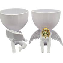 Kit Decoração Anjo da Guarda Anjinho + Lendo Biblia