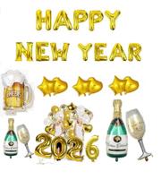 Kit Decoração Ano Novo 2026 Reveillon Dourado