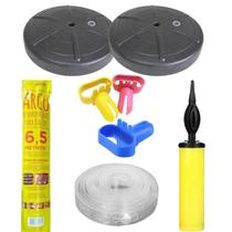 Kit Decoração Arco Base e Cano + 3 Acessórios Para Decoração