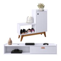 Kit Decoração Casa Completa Sapateira Shoes Vertical Prateleira Interna Rack Suspenso Home Decor Puxador Concha - RPM Móveis Kit Decoração Casa Completa Sapateira Shoes Vertical Prateleira Interna Rack Suspenso Home Decor Puxador Concha - RPM Móveis