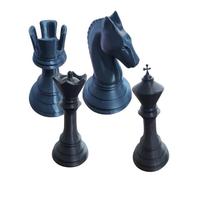 Kit decoração com 4 peças de xadrez Rei-Rainha-Cavalo-Torre