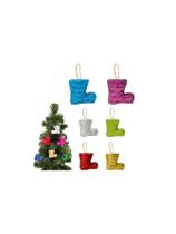 KIT Decoração de Arvore de Natal Colorido Mini Papai Noel Botas Papai Noel pendurável Bolas de Natal