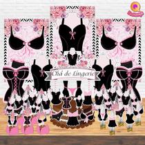 Kit Decoração de Festa Aniversário Bolo Topper Chá de Lingerie Qfestança -78 Itens Kit Decoração de Festa Aniversário Bolo Topper Chá de Lingerie Qfestança -78 Itens
