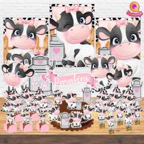 Kit Decoração de Festa Aniversário Topper Vaquinha Leiteira Lembrancinhas QFestança -78 Itens Kit Decoração de Festa Aniversário Topper Vaquinha Leiteira Lembrancinhas QFestança -78 Itens