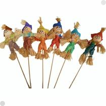 Kit Decoração De Festa Junina 05 Espantalhos De Palha Sortidos 18cm DC6021 - Yoss