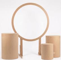 Kit Decoração De Festa Mesa Trio De Cilindro Arco Redondo Aniversário