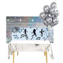 Kit Decoração Festa Disco Anos 80 Cortina Metalizada Painel Mini Globos Balões Enfeites 41 Produtos Temáticos Kit Decoração Festa Disco Anos 80 Cortina Metalizada Painel Mini Globos Balões Enfeites 41 Produtos Temáticos