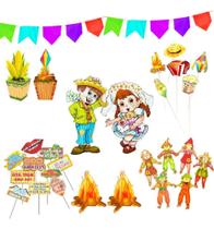 Kit Decoração Festa Junina Completo Mesa Enfeite São João Kit Decoração Festa Junina Completo Mesa Enfeite São João