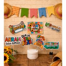 Kit Decoração Festa Junina Painel Parede E Display Mesa Arraiá Plaquinhas Comidas Típicas Enfeite Escolar Igreja Eventos Kit Decoração Festa Junina Painel Parede E Display Mesa Arraiá Plaquinhas Comidas Típicas Enfeite Escolar Igreja Eventos