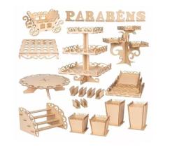 Kit 10 Jogos Da Velha Mdf Decoração Aplique Corte Laser 15cm