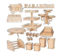 Kit Decoração Festa Provençal Mesa Infantil Mdf Aniversario Kit Decoração Festa Provençal Mesa Infantil Mdf Aniversario