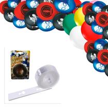 Kit Decoração Homem aranha Arco Desconstruido Fita+75 balões Kit Decoração Homem aranha Arco Desconstruido Fita+75 balões