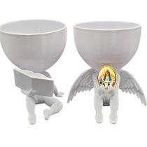 Kit Decoração Nossa Senhora d Bom Parto Anjinho Lendo Biblia