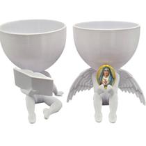 Kit Decoração Nossa senhora das Dores Anjinho + Lendo Biblia