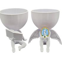 Kit Decoração Nossa Senhora de Fatima Anjinho + Lendo Biblia