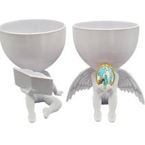 Kit Decoração Nossa Senhora de Lourdes Anjinho Lendo Biblia