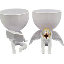 Kit Decoração Nossa Senhora do Carmo Anjinho + Lendo Biblia