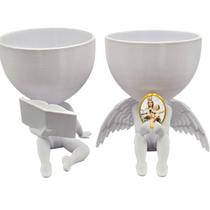 Kit Decoração Nossa Senhora Esperança Anjinho + Lendo Biblia