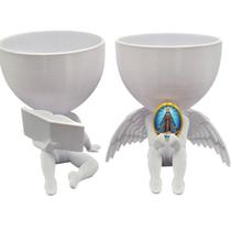 Kit Decoração Nossa Senhorada Aparecida Anjinho Lendo Biblia