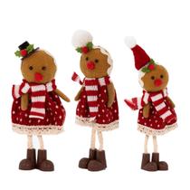 Kit Decoração Para Árvore De Natal 6 Biscoitos Pendente 17cm