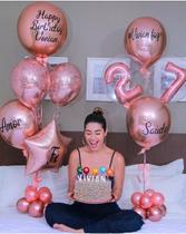 Kit Decoração Personalizados Aniversários Bexigas