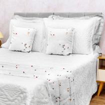 Kit Decoração Peseira 3 Pçs Solteiro Piquet Luxo Cama Posta