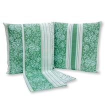 Kit Decoração Peseira Piquet 5 Pçs Casal Cama Posta Luxo