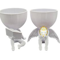 Kit Decoração Pomba Divino Espirito Anjinho + Lendo Biblia