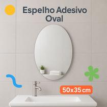 Kit Decoração Pronta Espelho Adesivo Oval + Luminária Lua LED Fácil Instalar Kit Decoração Pronta Espelho Adesivo Oval + Luminária Lua LED Fácil Instalar
