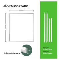 Kit Decoração Quarto Infantil Moldura Fácil Instalação EVA Autocolante Roda Meio Boiserie 60x70cm RM61 2,3cm