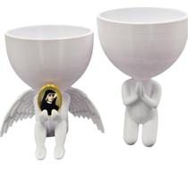 Kit Decoração Santa Faustina Anjinho Relicario Oração