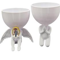 Kit Decoração Santa Gianna Anjinho Relicario Oração