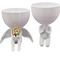 Kit Decoração Santa Luzia Anjinho Relicario Oração