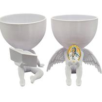 Kit Decoração Santa Teresa de Calcutá Anjinho + Lendo Biblia