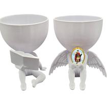 Kit Decoração Santo Expedito Anjinho + Lendo Biblia